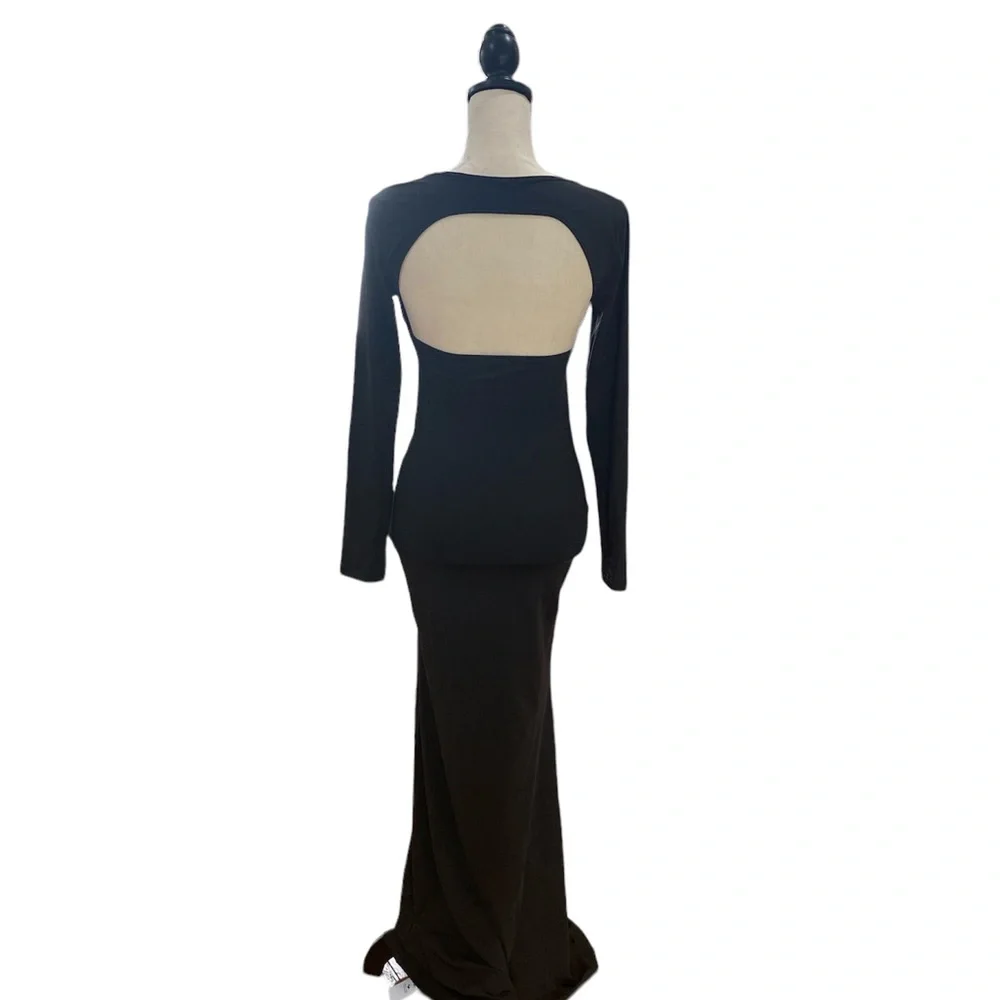 Belly and Back Cutout Long Sleeve Maxi Dress - Picture 2 of 2